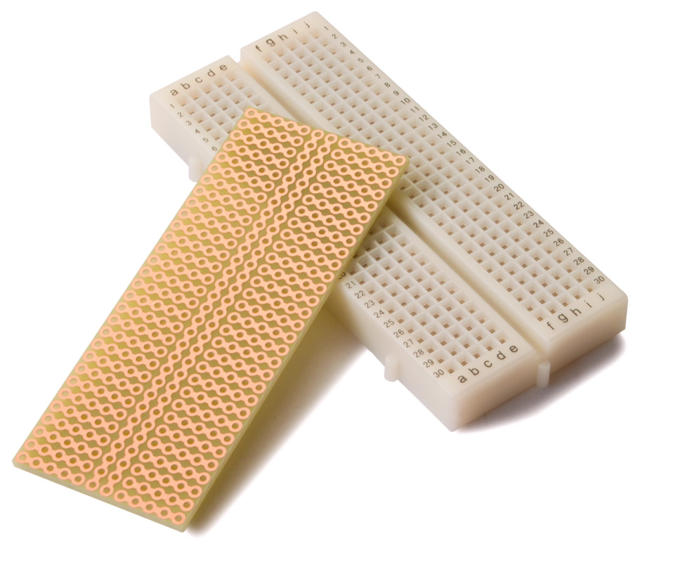 SB300x2 1.20 x 3.00 in matches 300 tie-point breadboards 1 Sided PCB 30.5 x 76.2 mm SB300 Solderable PC BreadBoard Two-Pack 