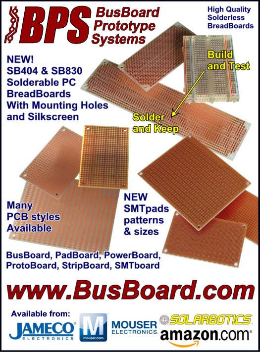 BPS BusBoard Elektor Ad BreadBoard Proto Boards Thru-hole SMT PCB