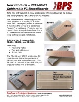 BPS New Solderable PC BreadBoard Proto Boards Thru-hole PCB pdf BusBoard